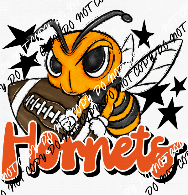 Mascot Hornets Football DTF Transfer (See Color Options) - We Print U Press DTF Transfers