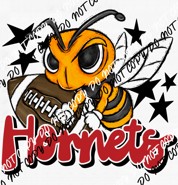 Mascot Hornets Football DTF Transfer (See Color Options) - We Print U Press DTF Transfers