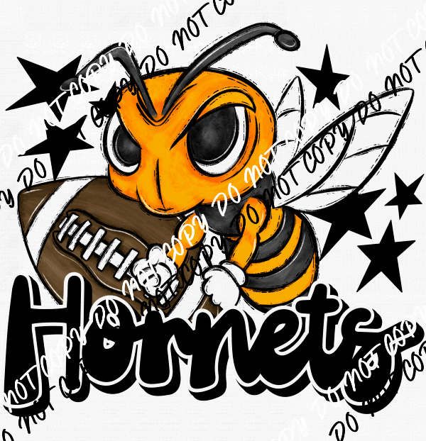 Mascot Hornets Football DTF Transfer (See Color Options) - We Print U Press DTF Transfers