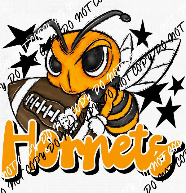 Mascot Hornets Football DTF Transfer (See Color Options) - We Print U Press DTF Transfers