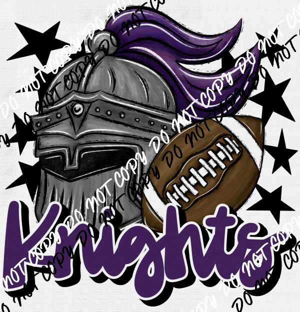 Mascot Knights Football DTF Transfer (See Color Options) - We Print U Press DTF Transfers