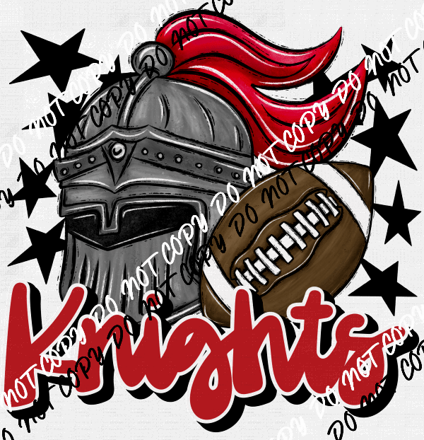 Mascot Knights Football DTF Transfer (See Color Options) - We Print U Press DTF Transfers