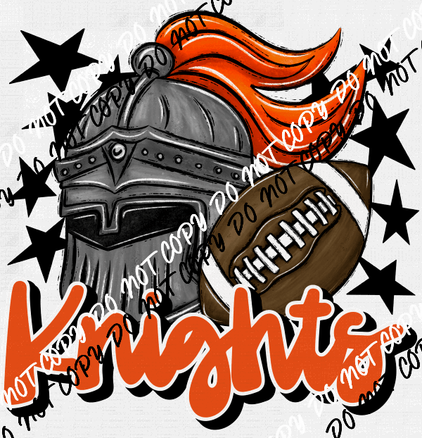 Mascot Knights Football DTF Transfer (See Color Options) - We Print U Press DTF Transfers