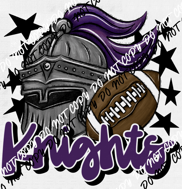 Mascot Knights Football DTF Transfer (See Color Options) - We Print U Press DTF Transfers