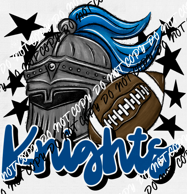 Mascot Knights Football DTF Transfer (See Color Options) - We Print U Press DTF Transfers