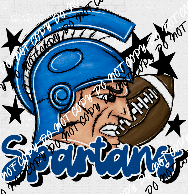 Mascot Spartans Football DTF Transfer (See Color Options) - We Print U Press DTF Transfers