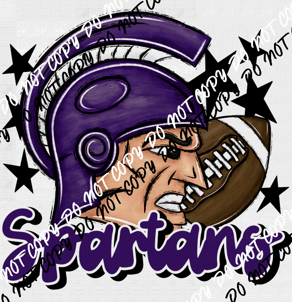 Mascot Spartans Football DTF Transfer (See Color Options) - We Print U Press DTF Transfers