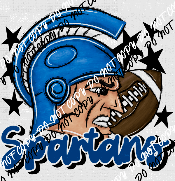 Mascot Spartans Football DTF Transfer (See Color Options) - We Print U Press DTF Transfers