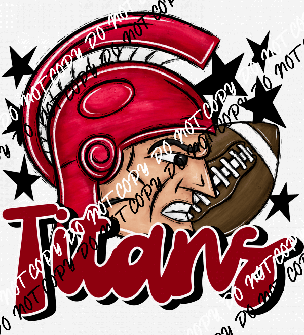 Mascot Titans Football DTF Transfer (See Color Options) - We Print U Press DTF Transfers