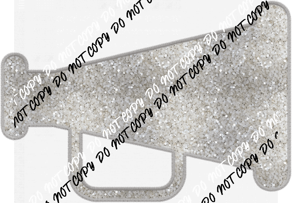 Megaphone White faux sequin DTF Transfer - We Print U Press DTF Transfers