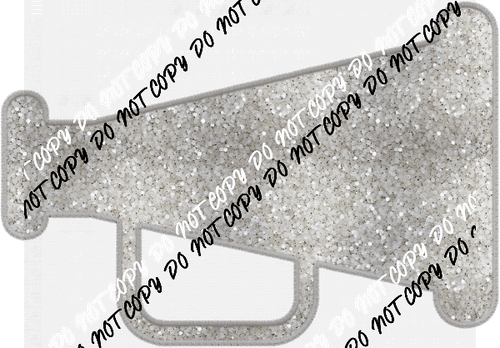 Megaphone White faux sequin DTF Transfer - We Print U Press DTF Transfers