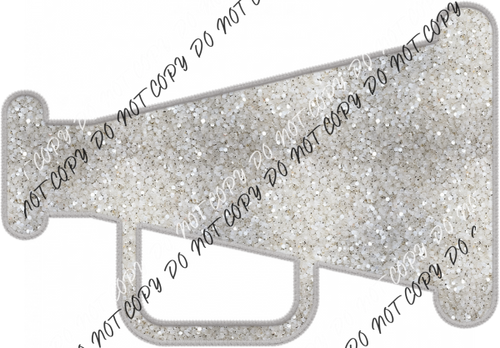 Megaphone White Faux Sequins Dtf Transfer Transfers