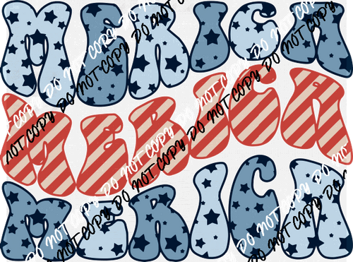 'Merica Stacked - We Print U Press DTF Transfers