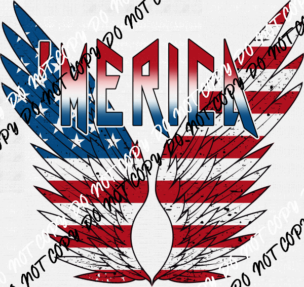 'Merica Wings DTF Transfer - We Print U Press DTF Transfers