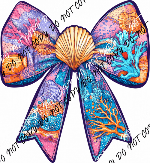 Mermaid Hair Bow DTF Transfer - We Print U Press DTF Transfers