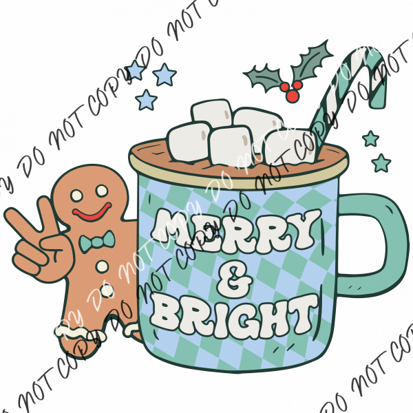 Merry And Bright Dtf Transfer Transfers