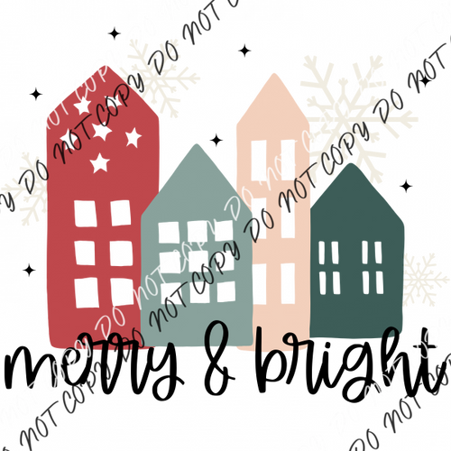 Merry & Bright Houses Dtf Transfer Rtp Transfers