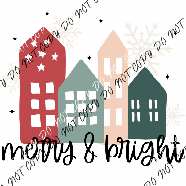 Merry & Bright Houses Dtf Transfer Rtp Transfers