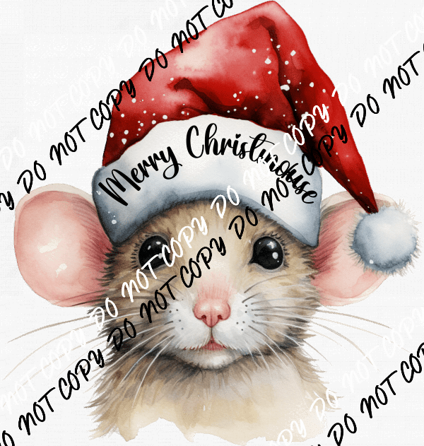 Merry Christmouse Mouse DTF Transfer - We Print U Press DTF Transfers