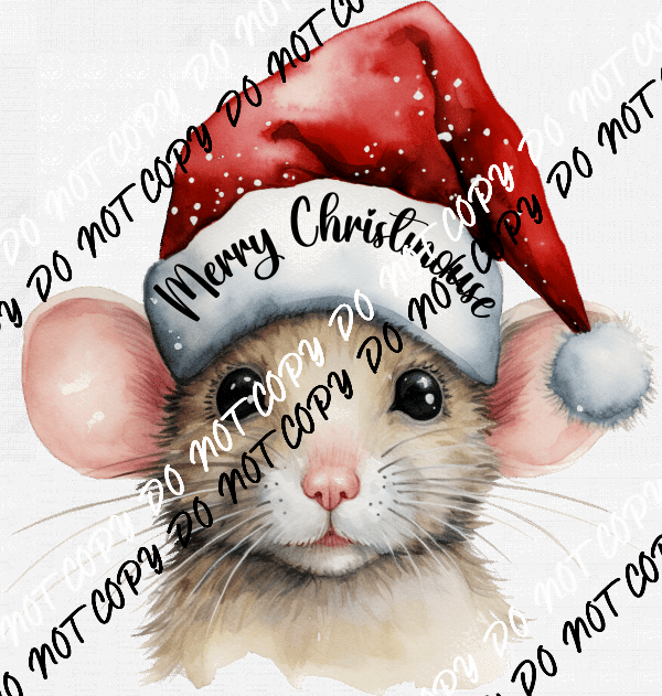 Merry Christmouse Mouse DTF Transfer - We Print U Press DTF Transfers