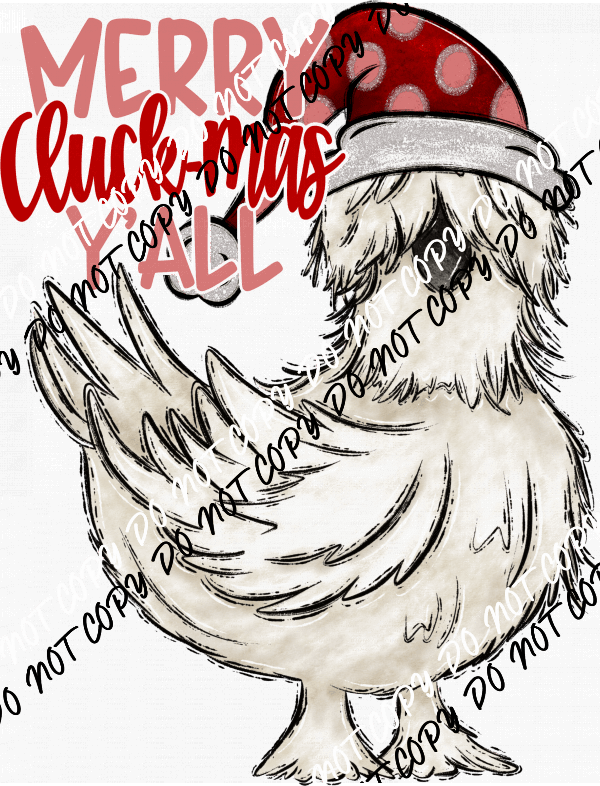 Merry Cluck - mas Y'all DTF Transfer - We Print U Press DTF Transfers