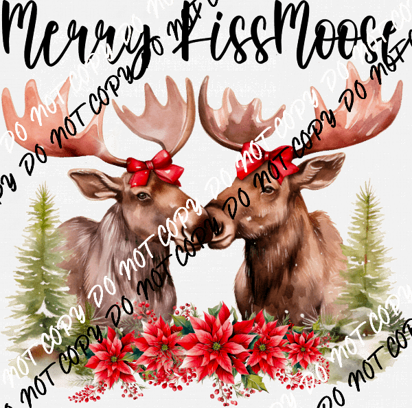 Merry Kissmoose DTF Transfer - We Print U Press DTF Transfers