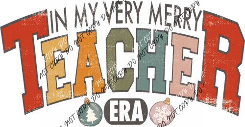 Merry Teacher Era Distressed Dtf Transfer Rtp Transfers