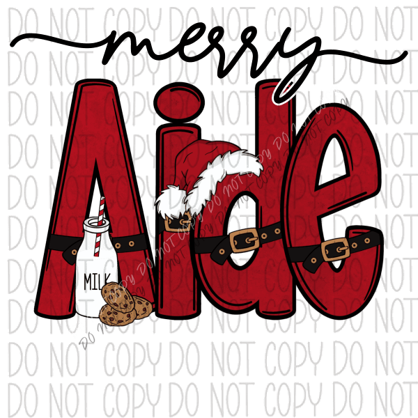 Merry (Title) DTF Transfer (See Title & Occupation Options) - We Print U Press DTF Transfers