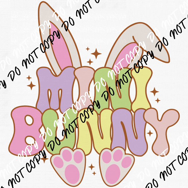 Mini Bunny DTF Transfer - We Print U Press DTF Transfers