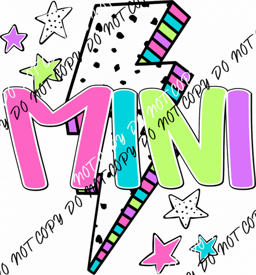 Mini Dottie Thunderbolt DTF Transfer - We Print U Press DTF Transfers