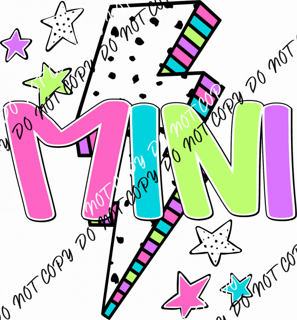 Mini Dottie Thunderbolt DTF Transfer - We Print U Press DTF Transfers