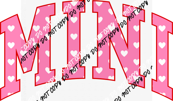 Mini Pink Hearts DTF Transfer - We Print U Press DTF Transfers