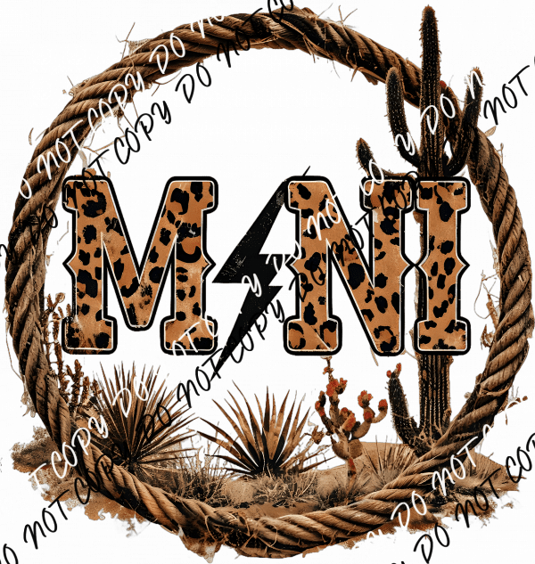 Mini Western Leopard DTF Transfer - We Print U Press DTF Transfers