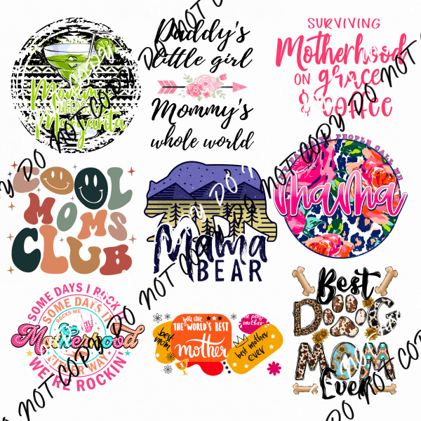 MOM MINI UV TRANSFER BUNDLE - We Print U Press DTF Transfers