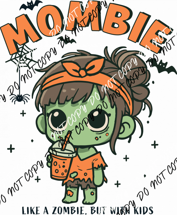 Mombie Cartoon DTF Transfer - We Print U Press DTF Transfers