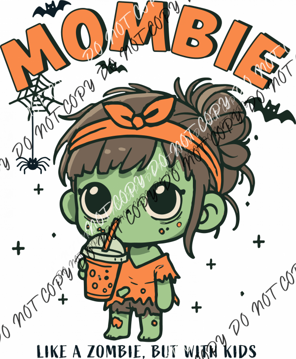 Mombie Cartoon DTF Transfer - We Print U Press DTF Transfers