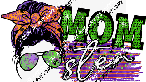 Momster Green and Purple DTF Transfer - We Print U Press DTF Transfers