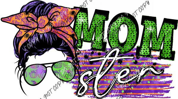 Momster Green And Purple Dtf Transfer