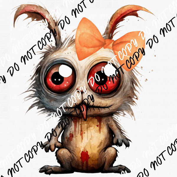 Monster Bunny / Monster Bunny with Bow DTF Transfer - We Print U Press DTF Transfers