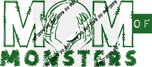 Monster Mom Green DTF Transfer - We Print U Press DTF Transfers