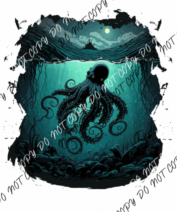 Monsters Of The Deep Octopus Dtf Transfer