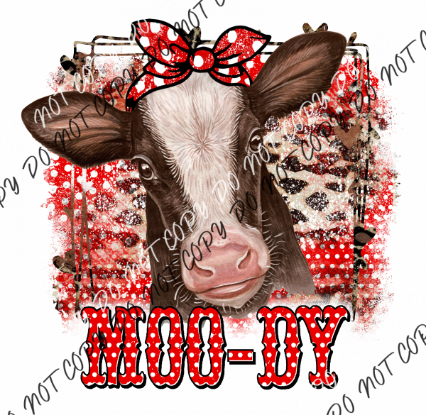 Moo-Dy Polka Dot Cow Dtf Transfer