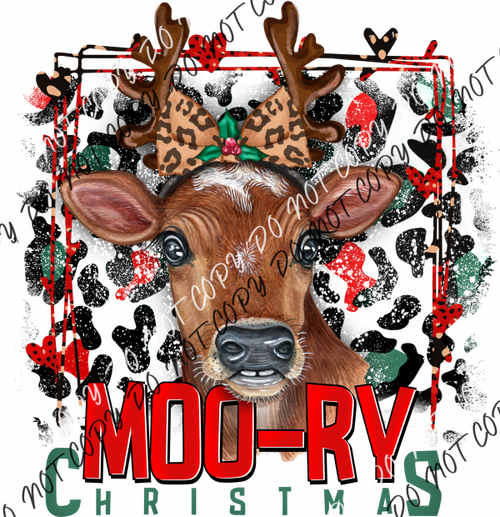 Moo-Ry Christmas Dtf Transfer Transfers