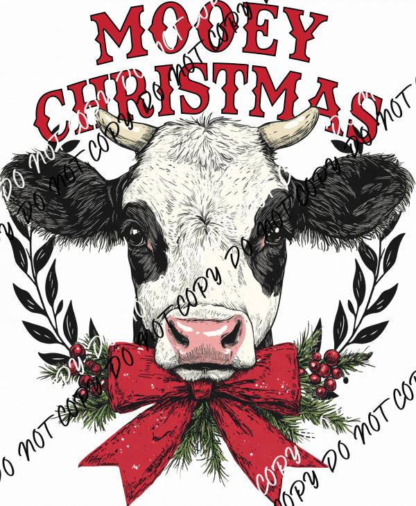 Mooey Christmas DTF Transfer - We Print U Press DTF Transfers