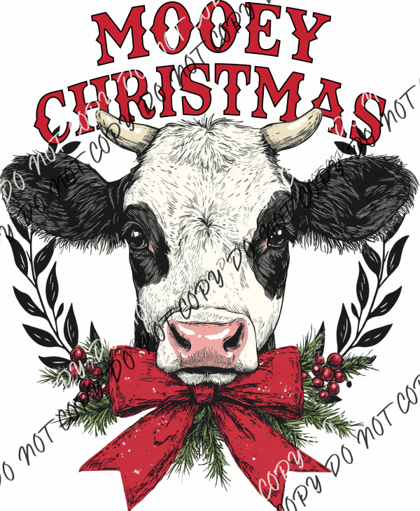 Mooey Christmas DTF Transfer - We Print U Press DTF Transfers