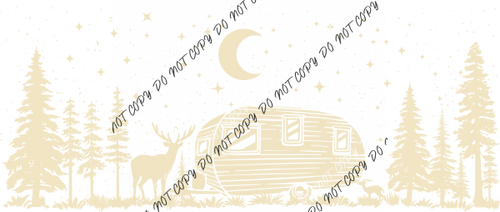 Moonlit Camping Adventure DTF Transfer - We Print U Press DTF Transfers