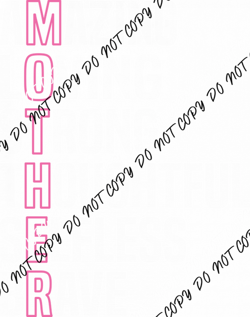 MOTHER Acrostic DTF Transfer - We Print U Press DTF Transfers