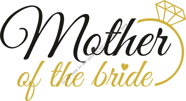 Mother of the Bride Gold Script DTF Transfer RTP DTF Transfers