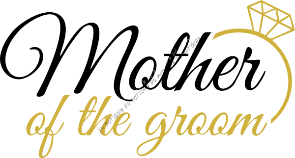 Mother of the Groom Gold Script DTF Transfer RTP DTF Transfers