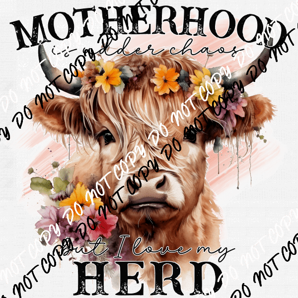 Motherhood is Udder Chaos DTF Transfer - We Print U Press DTF Transfers